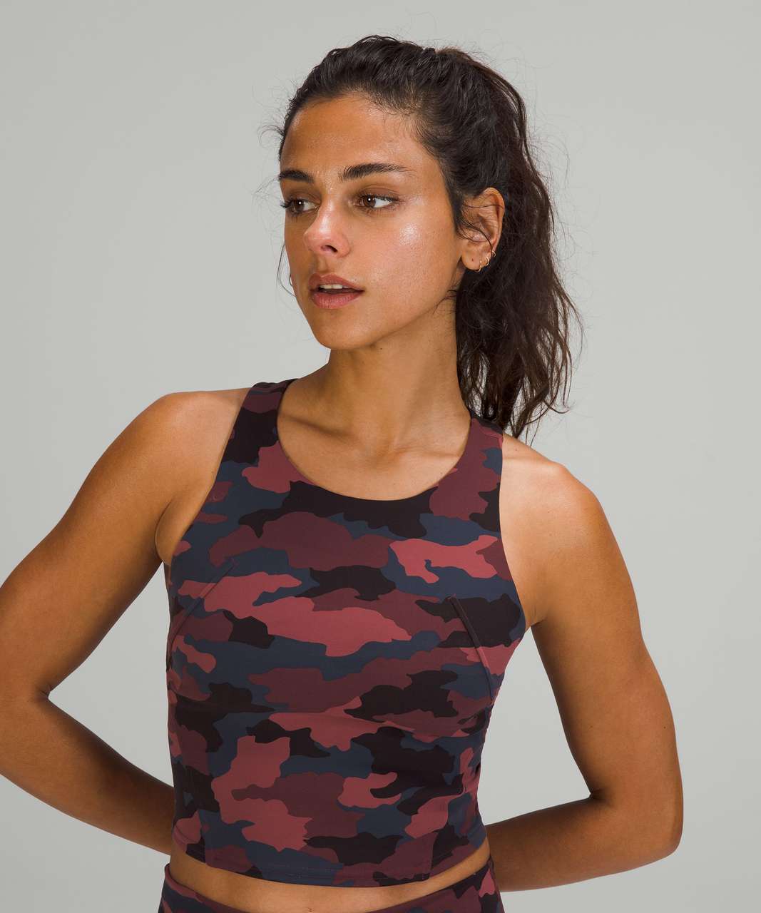 Lululemon Invigorate Training Tank Top - Heritage 365 Camo Smoky Red Night Sea Multi / Black