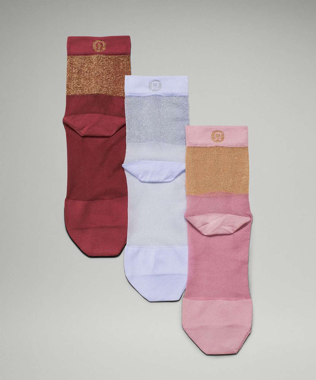 Lululemon Socks Factory South Africa - Delicate Mint / Pink Lychee /  Capture Blue Womens Daily Stride No Show Sock 3P