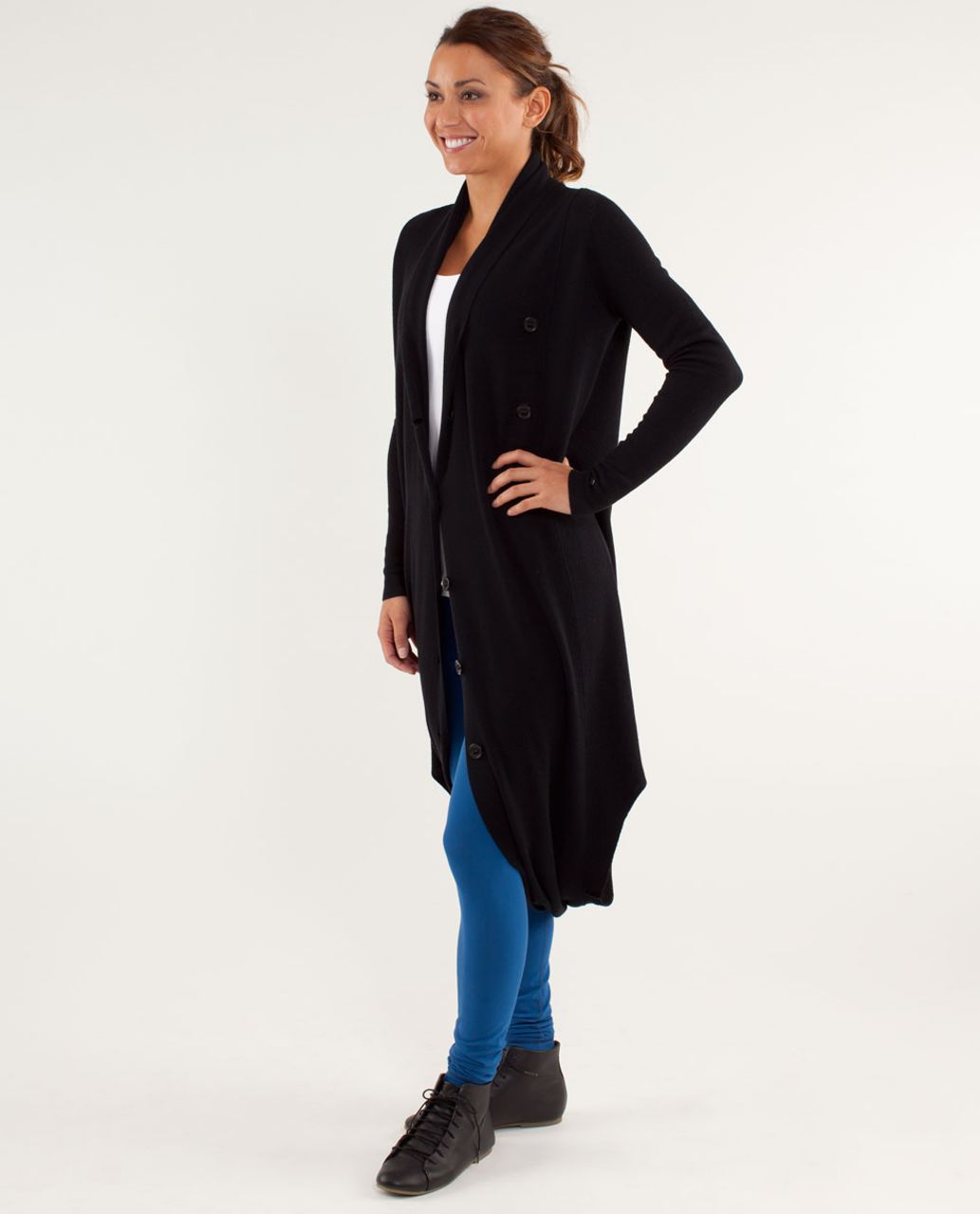 Lululemon Intuition Sweater Wrap - Black / Slope Stripe Black Coal