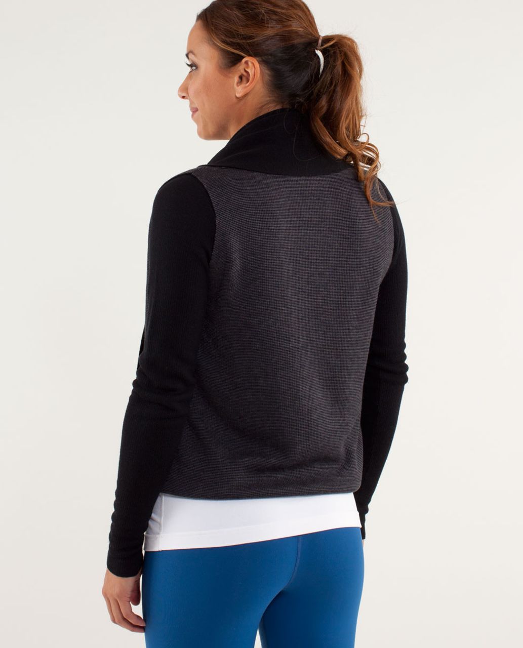 Lululemon Intuition Sweater Wrap - Black / Slope Stripe Black Coal