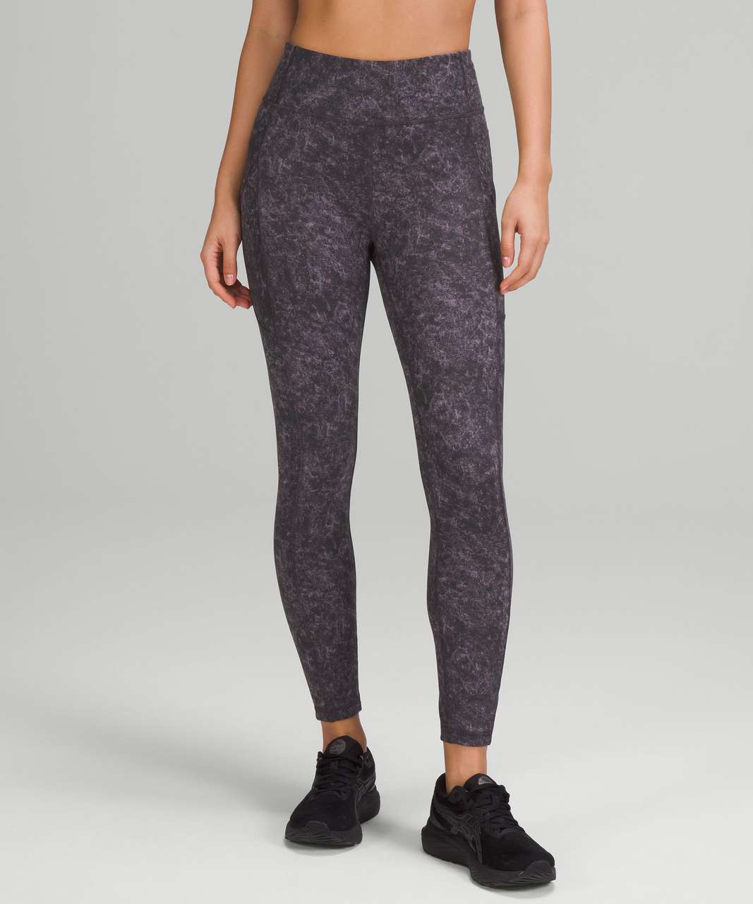 Lululemon Invigorate High-Rise Tight 25 - Denim Wash Print Dusky Lavender  Black - lulu fanatics