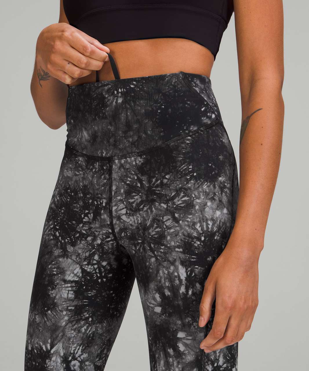 Lululemon Base Pace High-Rise Crop 23 - Ink Vapor Ice Grey Multi - lulu  fanatics