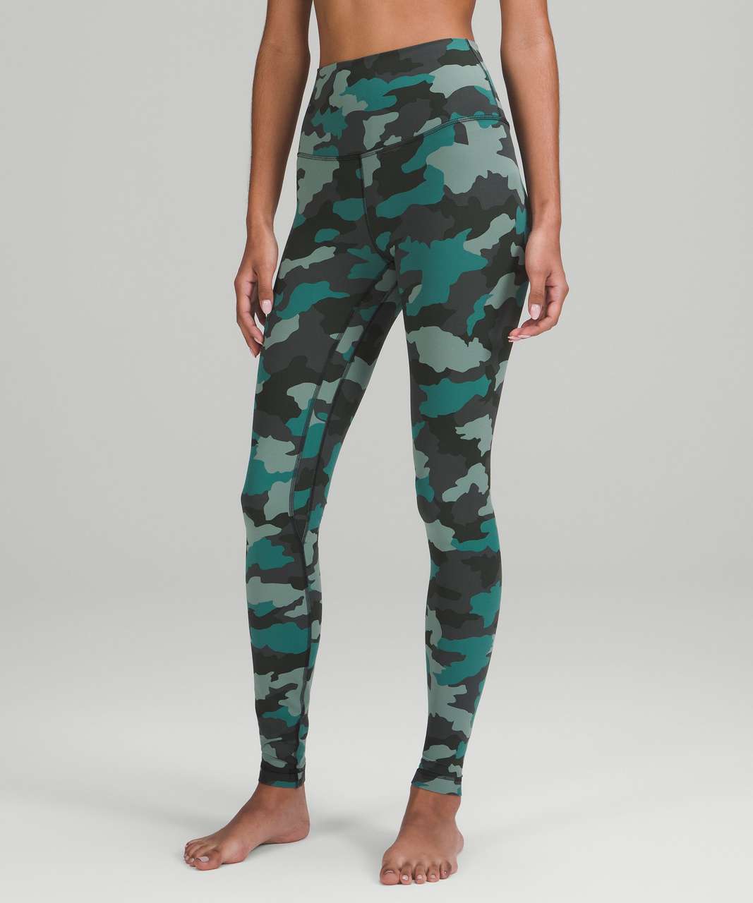 lululemon align camo-print high-rise 28 leggings - black multi