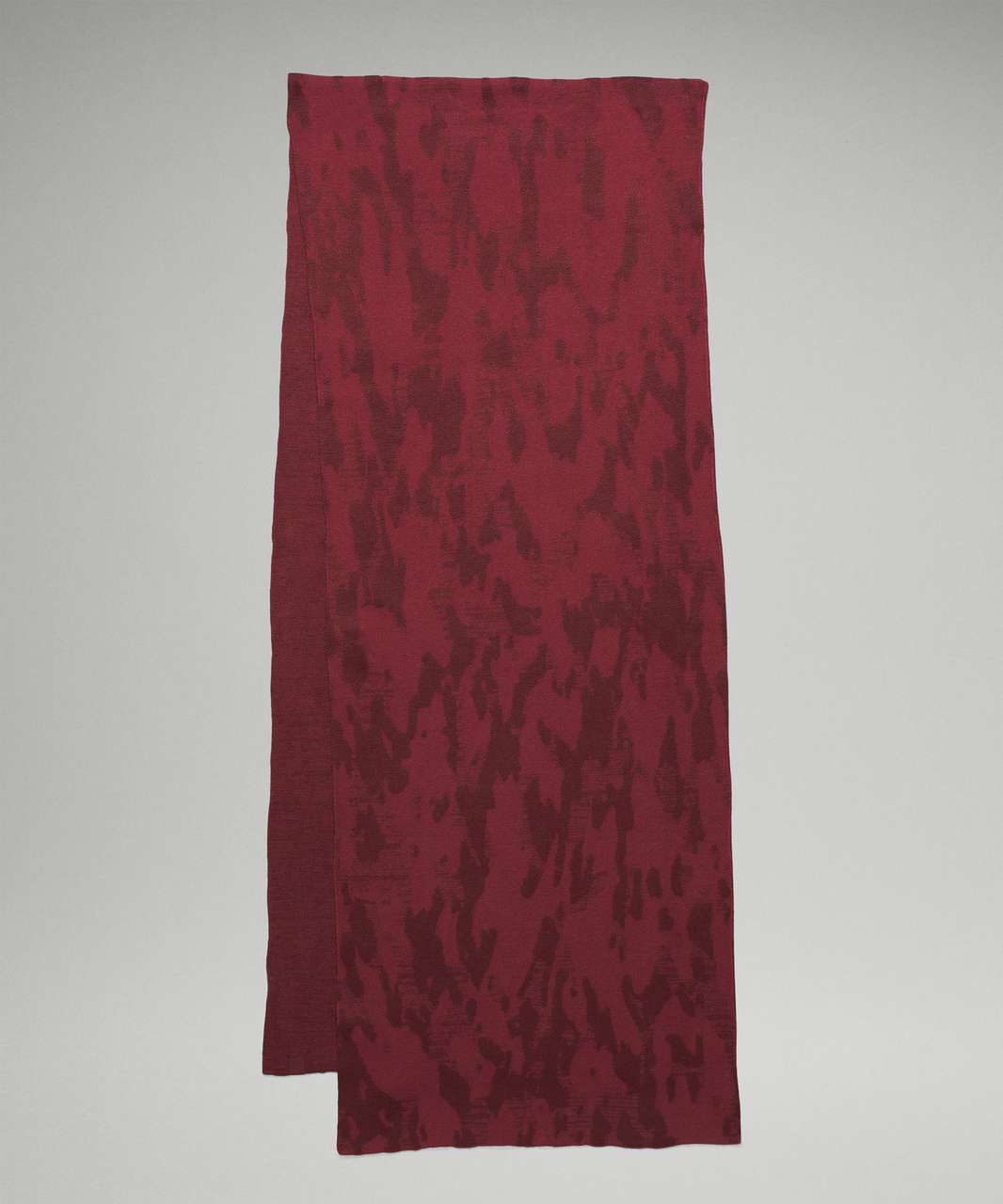 Lululemon Oversized Camo Jacquard Scarf - Red Merlot / Mulled Wine