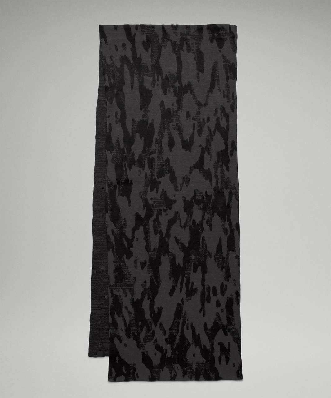 Lululemon Oversized Camo Jacquard Scarf - Black / Graphite Grey