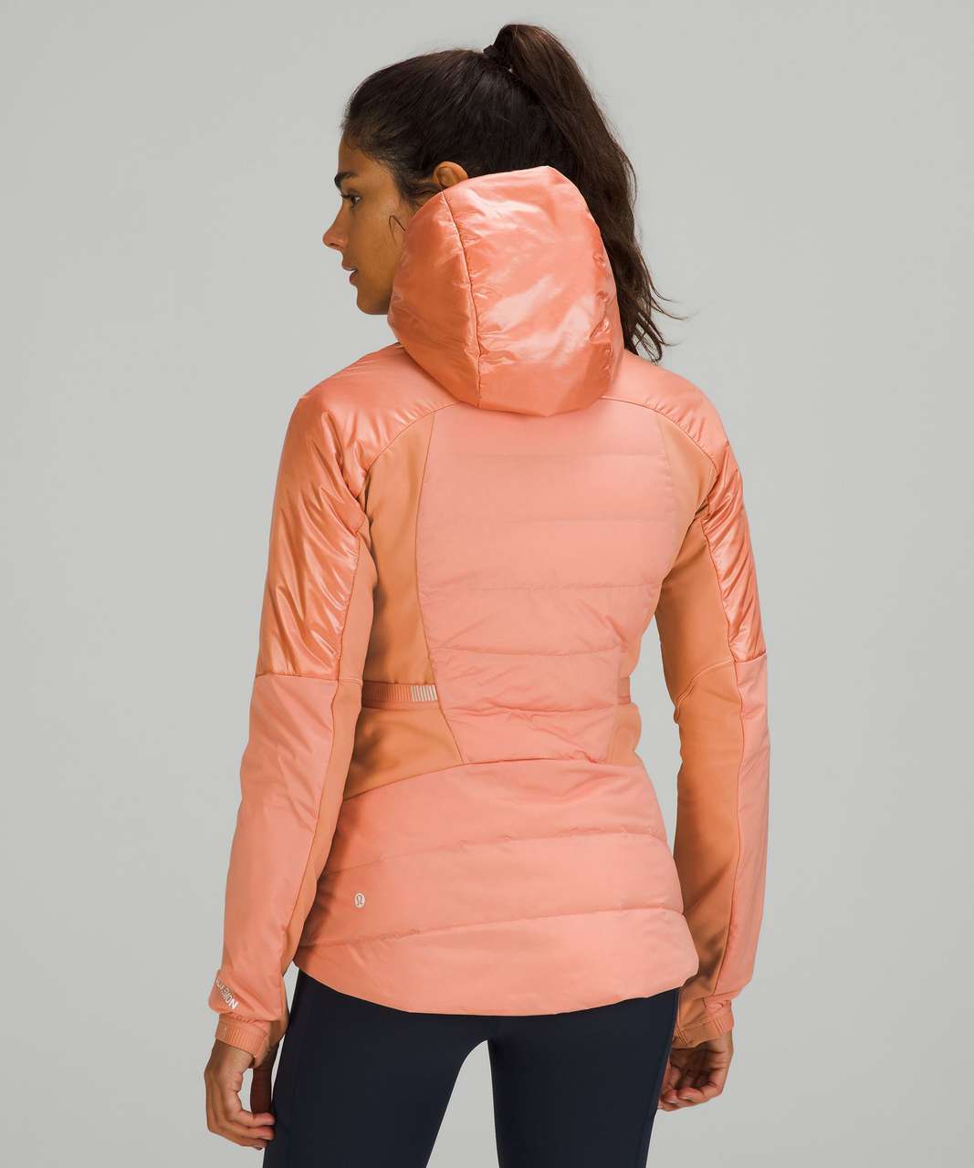 Lululemon Down For It All Jacket Full Zip Hood Size 8 Pink Mist PIMI 26656