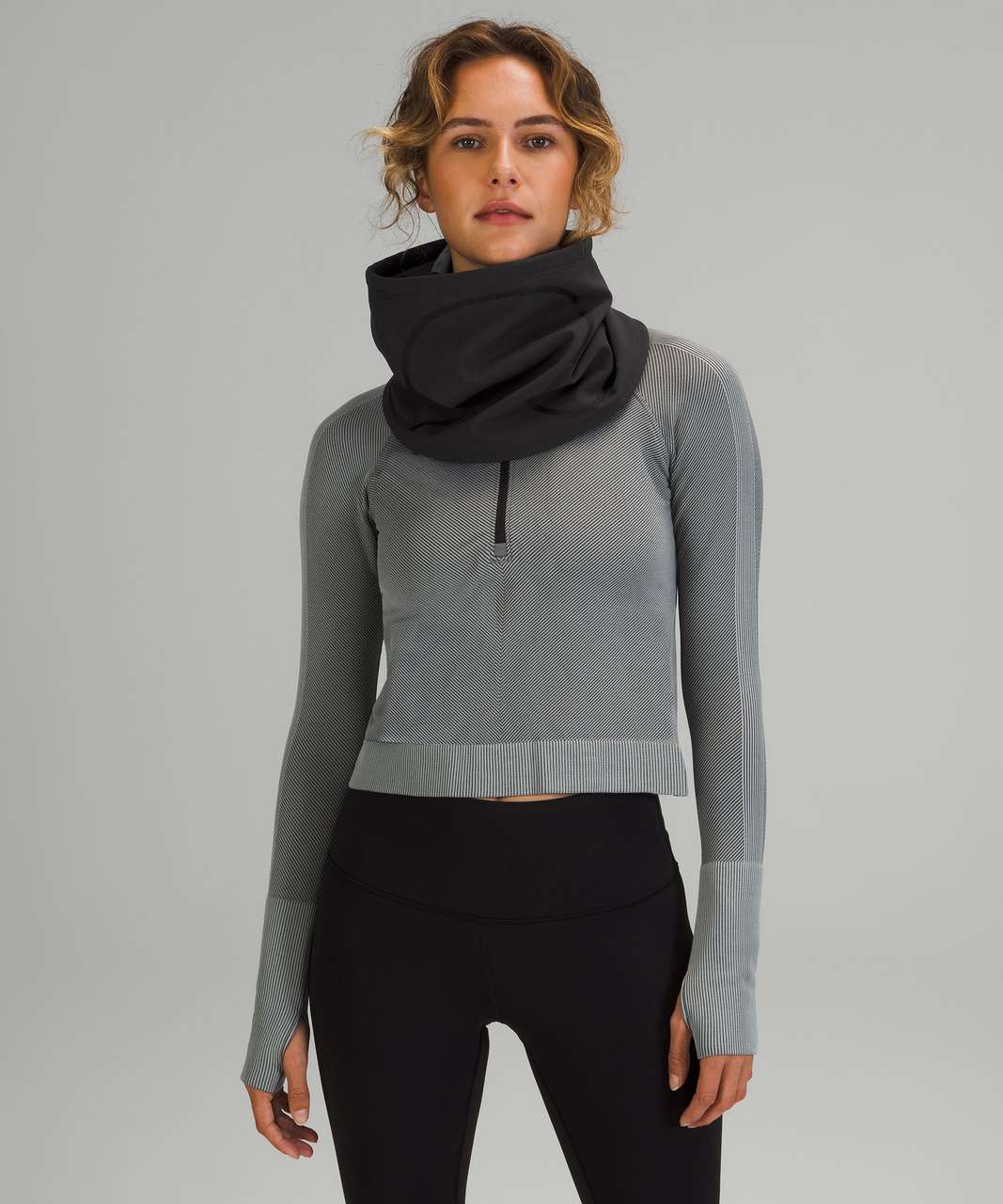 Lululemon Glyde Velvet Fleece Neck Warmer - Black