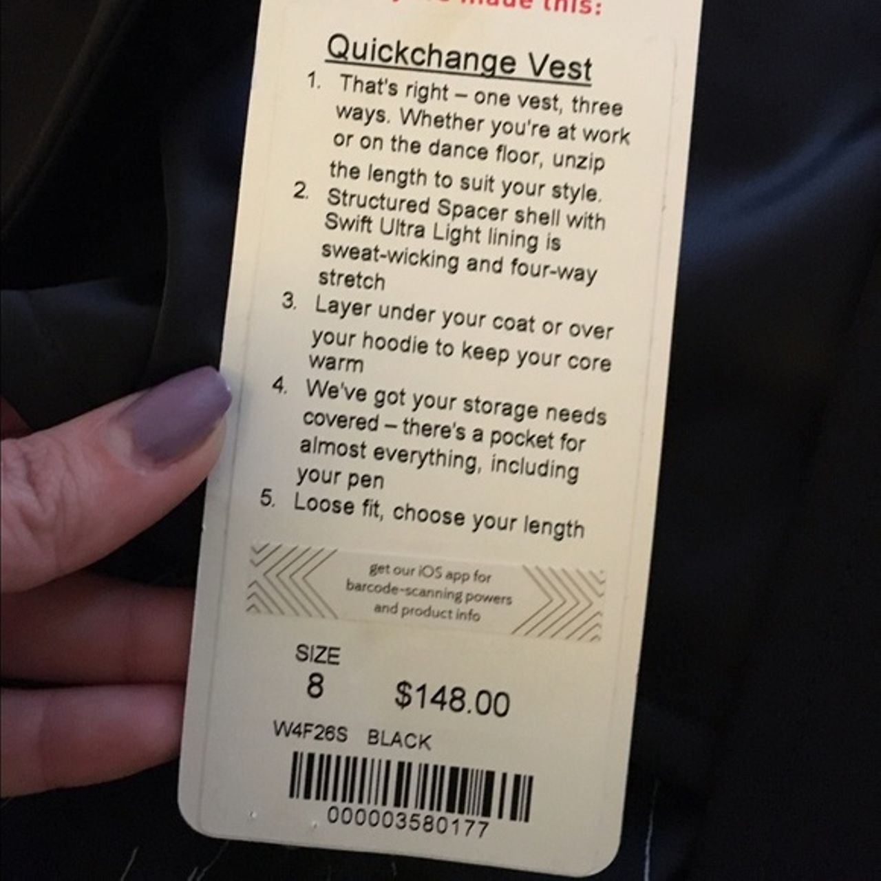 Lululemon Quick Change Vest - Black