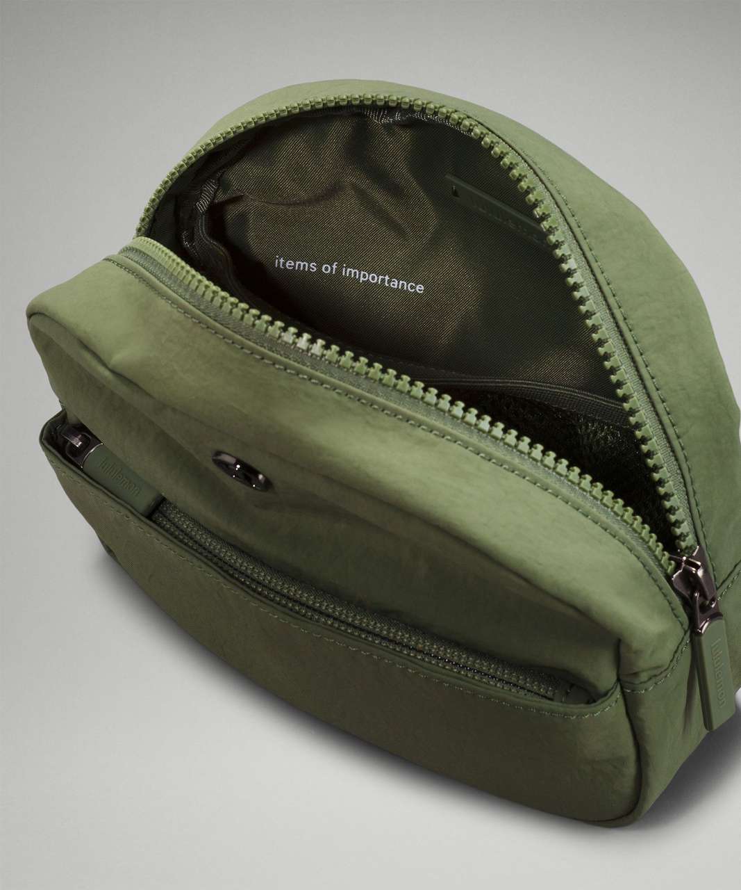 Lululemon Double-Zip Mini Pouch - Green Twill