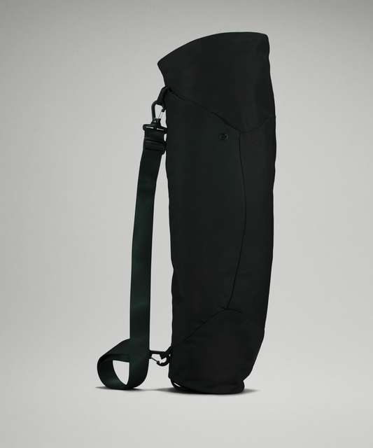 Lululemon The Yoga Mat Bag Pink Purple Black Crossbody Strap Zip Adjustable  30”L