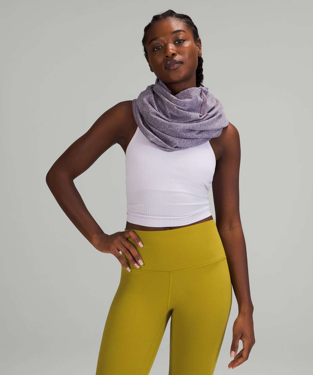 Lululemon Customizable Snap Scarf - Heathered Dusky Lavender