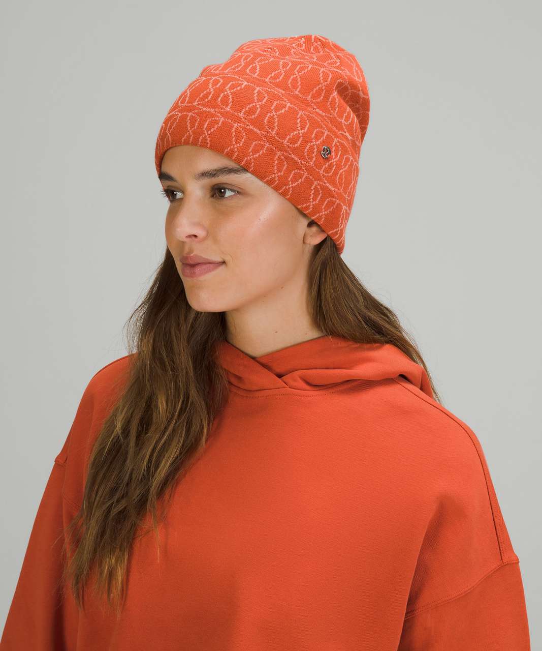 Lululemon Warm Revelation Beanie *Logo - Canyon Orange / Pink Savannah