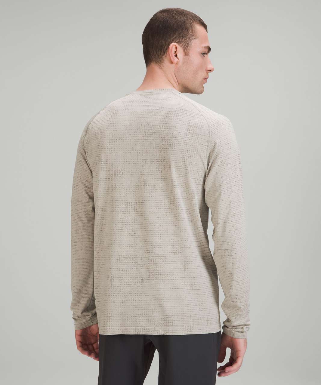 Lululemon Metal Vent Tech Long Sleeve Shirt 2.0 - Disrupted Grid Rover / Raw Linen