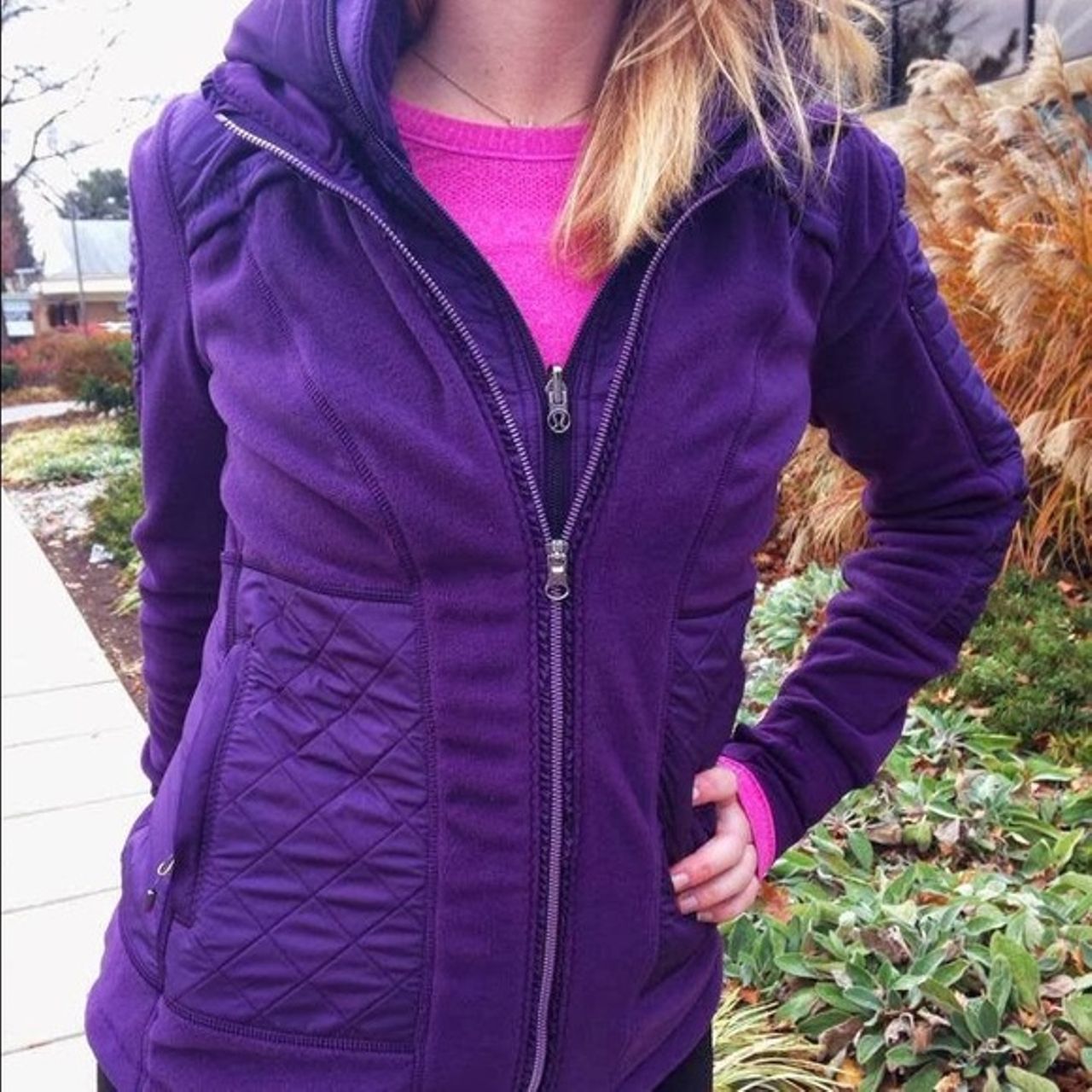 Lululemon Fleecy Keen Jacket - Deep Zinfandel - lulu fanatics