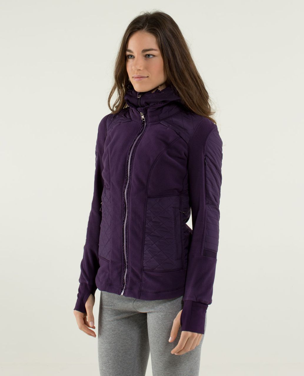 Lululemon Fleecy Keen Jacket - Deep Zinfandel - lulu fanatics