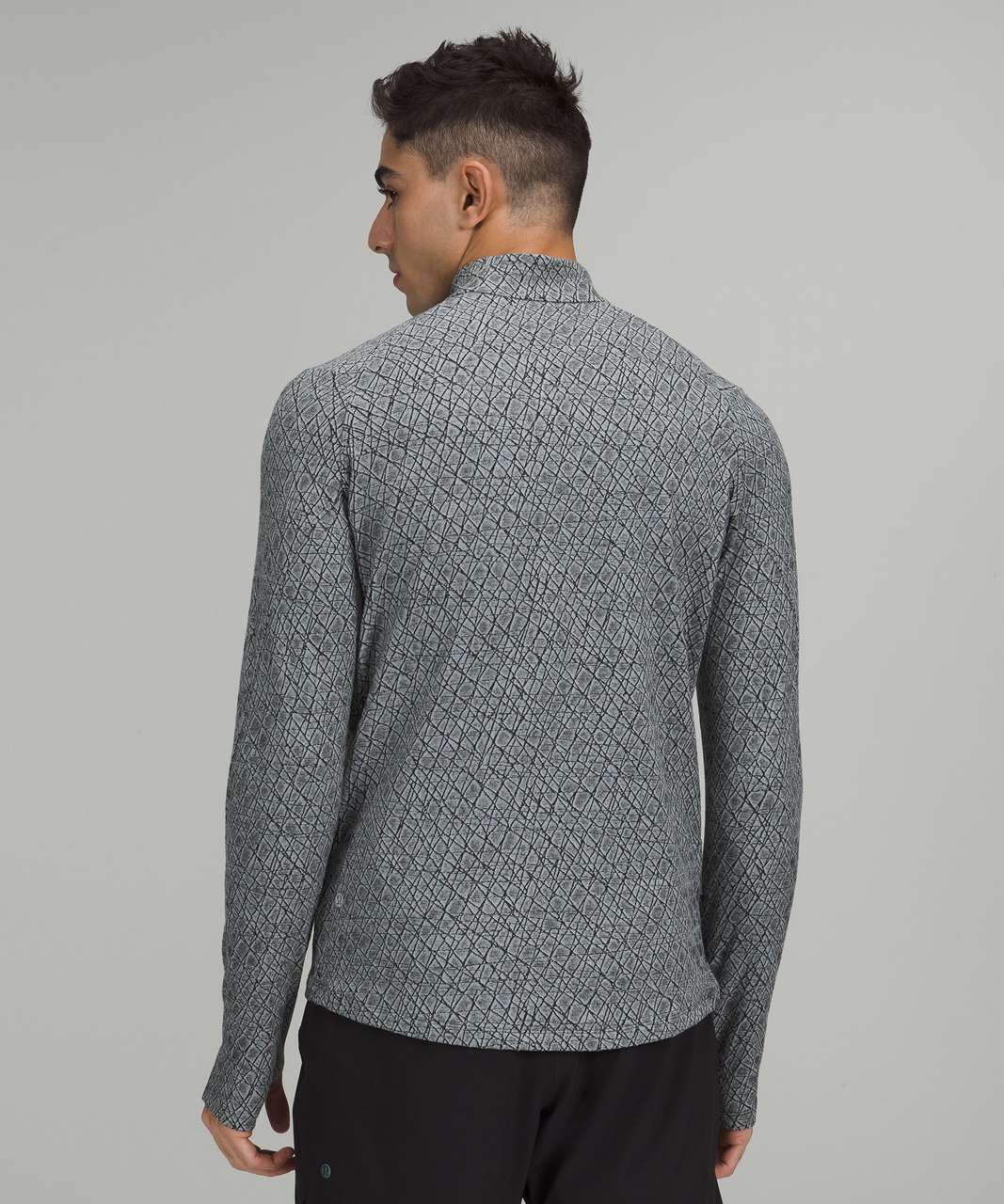 Lululemon Hoodies and Sweatshirts Deals - Framework Jacquard Rhino Grey  Black Surge Warm Half Zip Mens