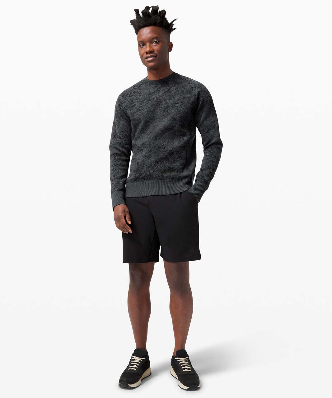 Lululemon End State Pullover - Graphite Grey / Black