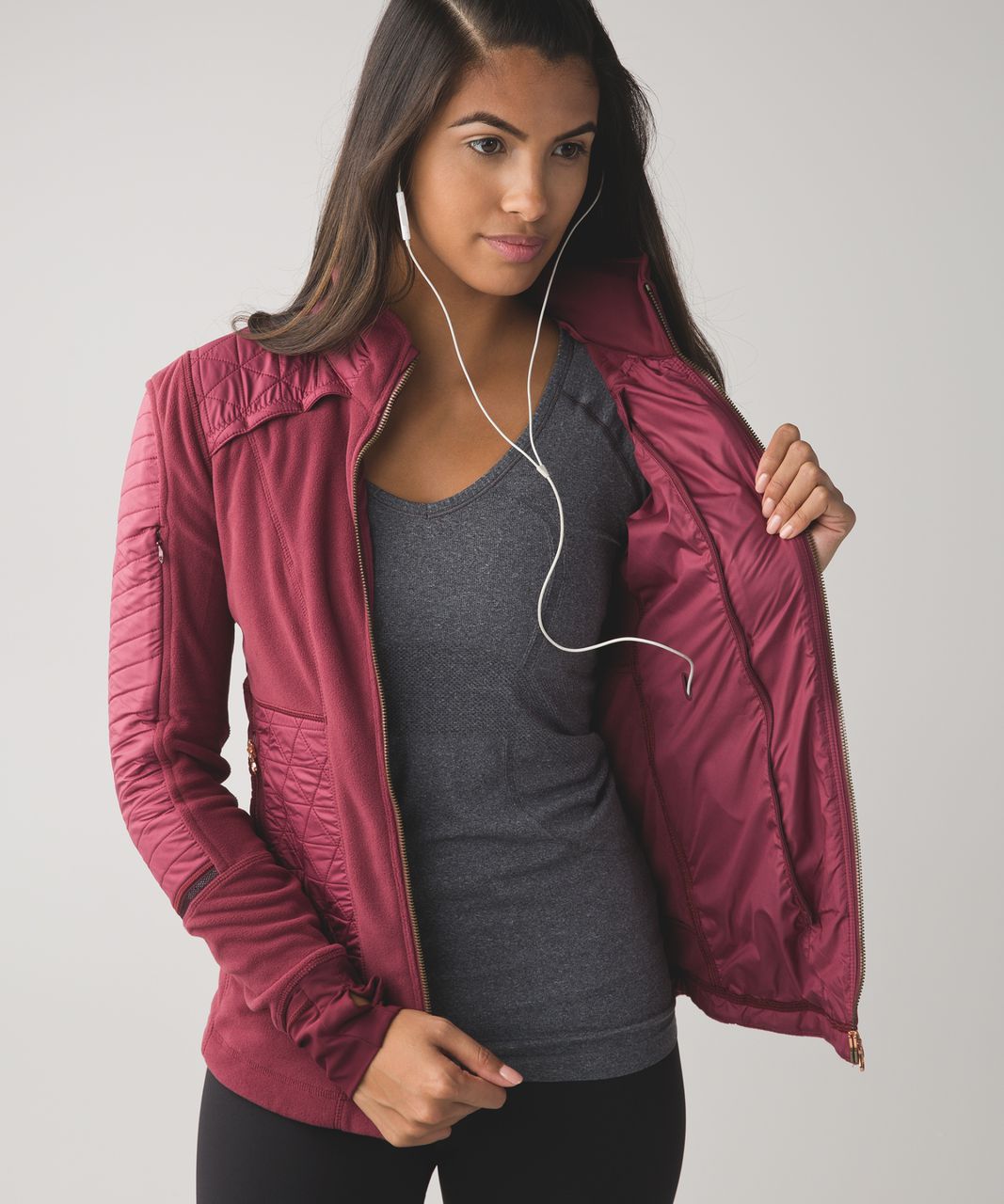 Lululemon Fleecy Keen Jacket III - Wine Berry