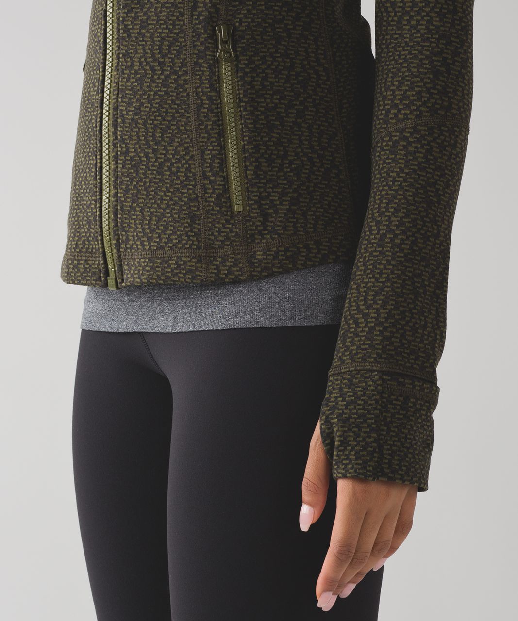 Lululemon Define Jacket - Black / Brave Olive / Dark Olive