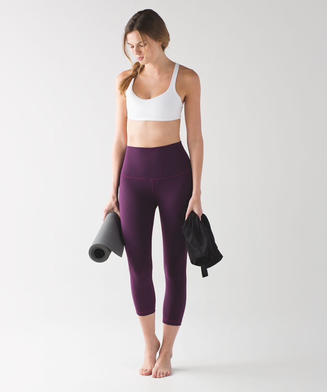 Lululemon Wunder Under Crop (Hi-Rise) - Darkest Magenta