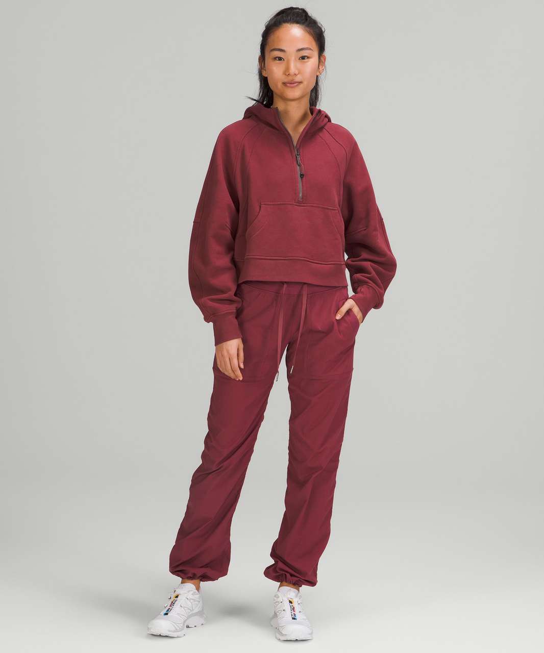 Lululemon Scuba Oversized Half-Zip Hoodie - Mulled Wine - lulu fanatics