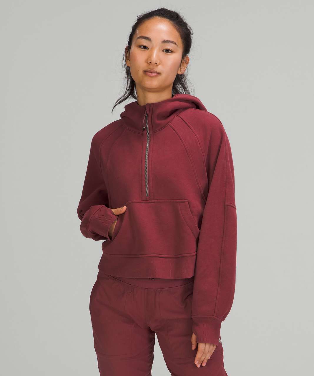 Lululemon Scuba Oversized Half-Zip Hoodie - Mulled Wine - lulu fanatics