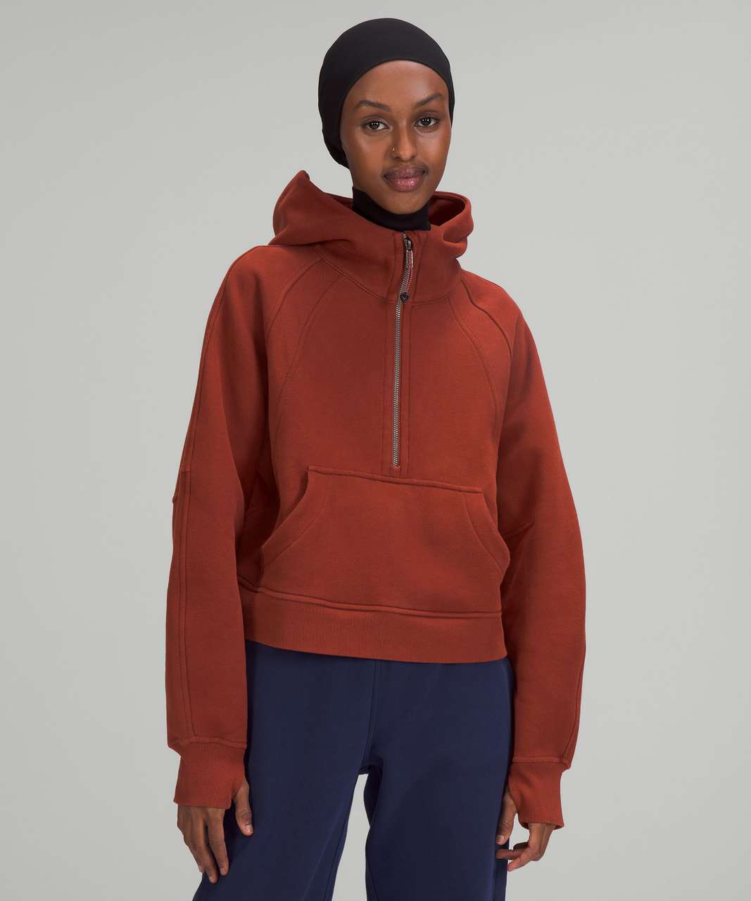 Lululemon Scuba Oversized Half-Zip Hoodie - Date Brown