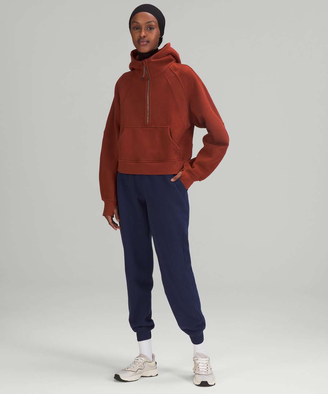 LULULEMON Scuba Half-Zip cotton-blend hoodie