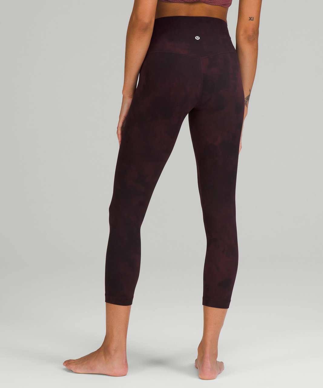 Lululemon Align High-Rise Crop 23 - Diamond Dye Cassis Black - lulu  fanatics