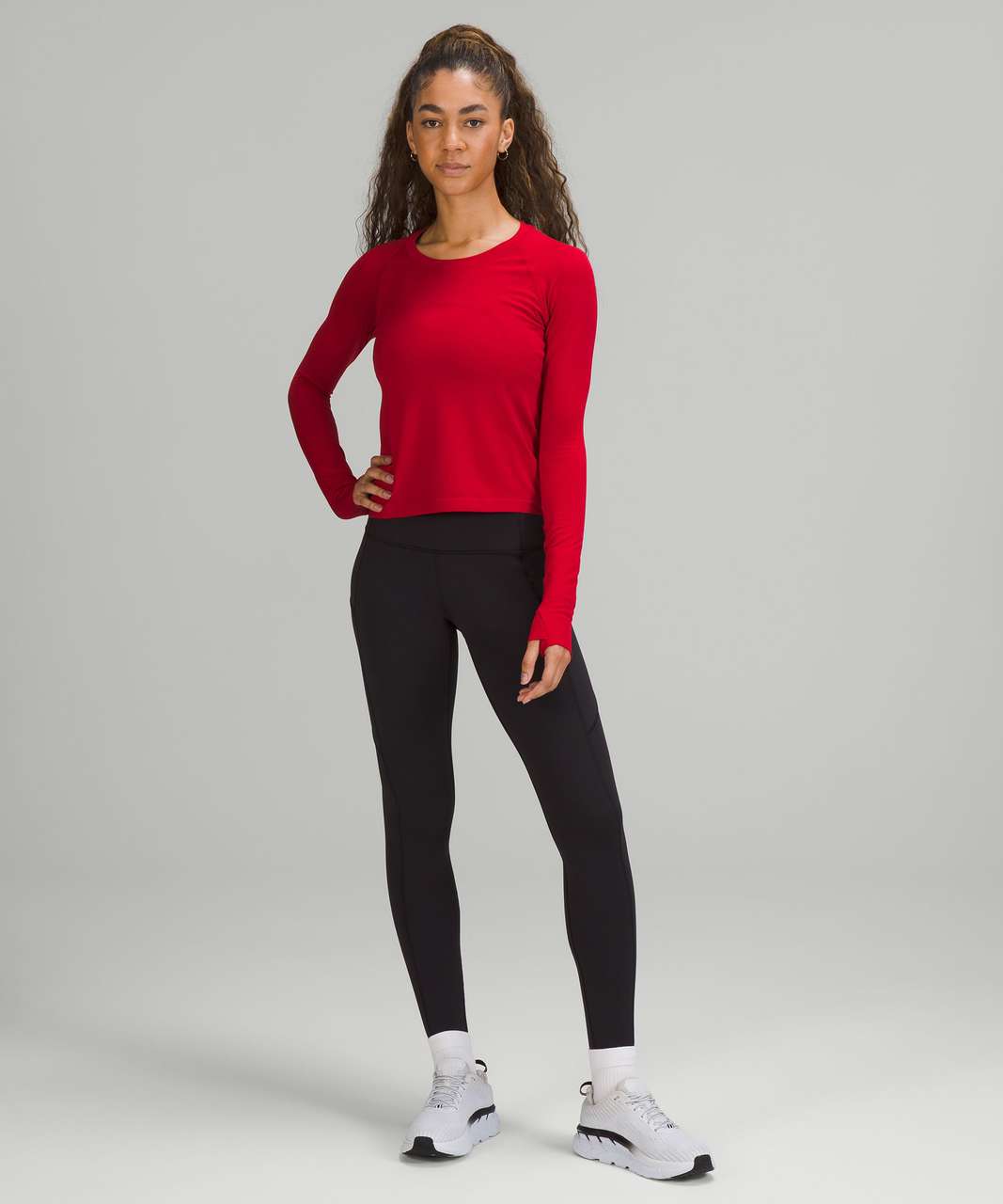 Lululemon Swiftly Tech Long Sleeve Shirt 2.0 *Race Length - Dark Red / Dark Red