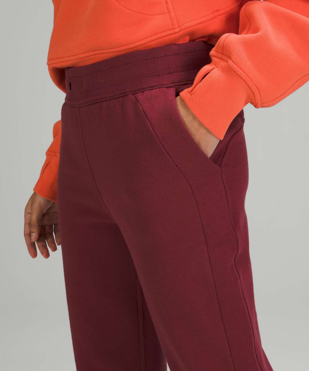 Lululemon Scuba High-Rise Jogger *Fleece 28 - Red Merlot - lulu fanatics