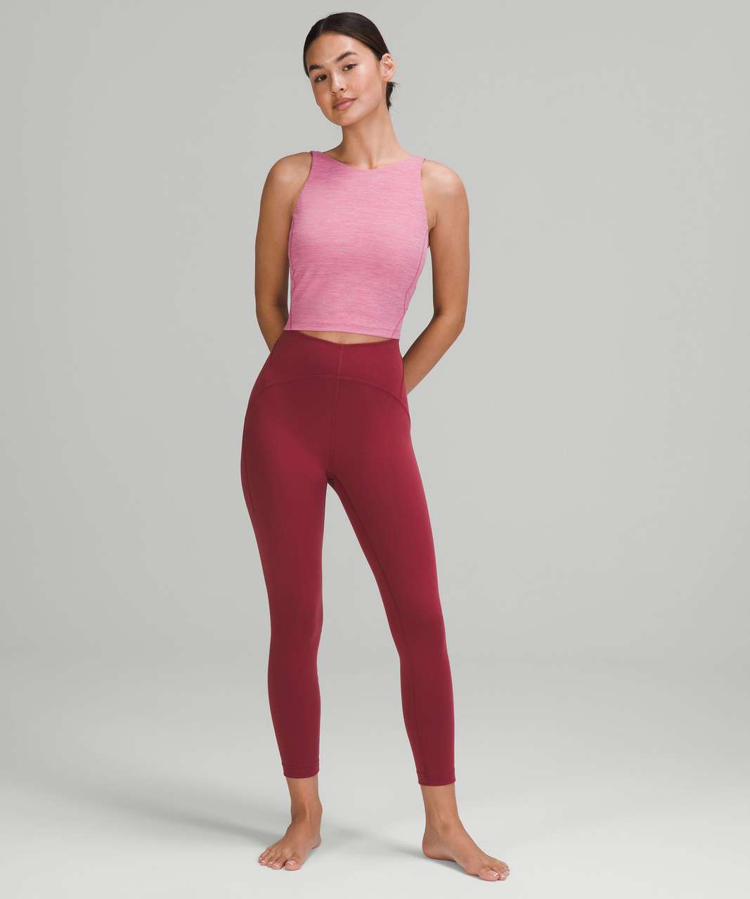 Lululemon Align High-Neck Tank Top - Heathered Pink Blossom - lulu