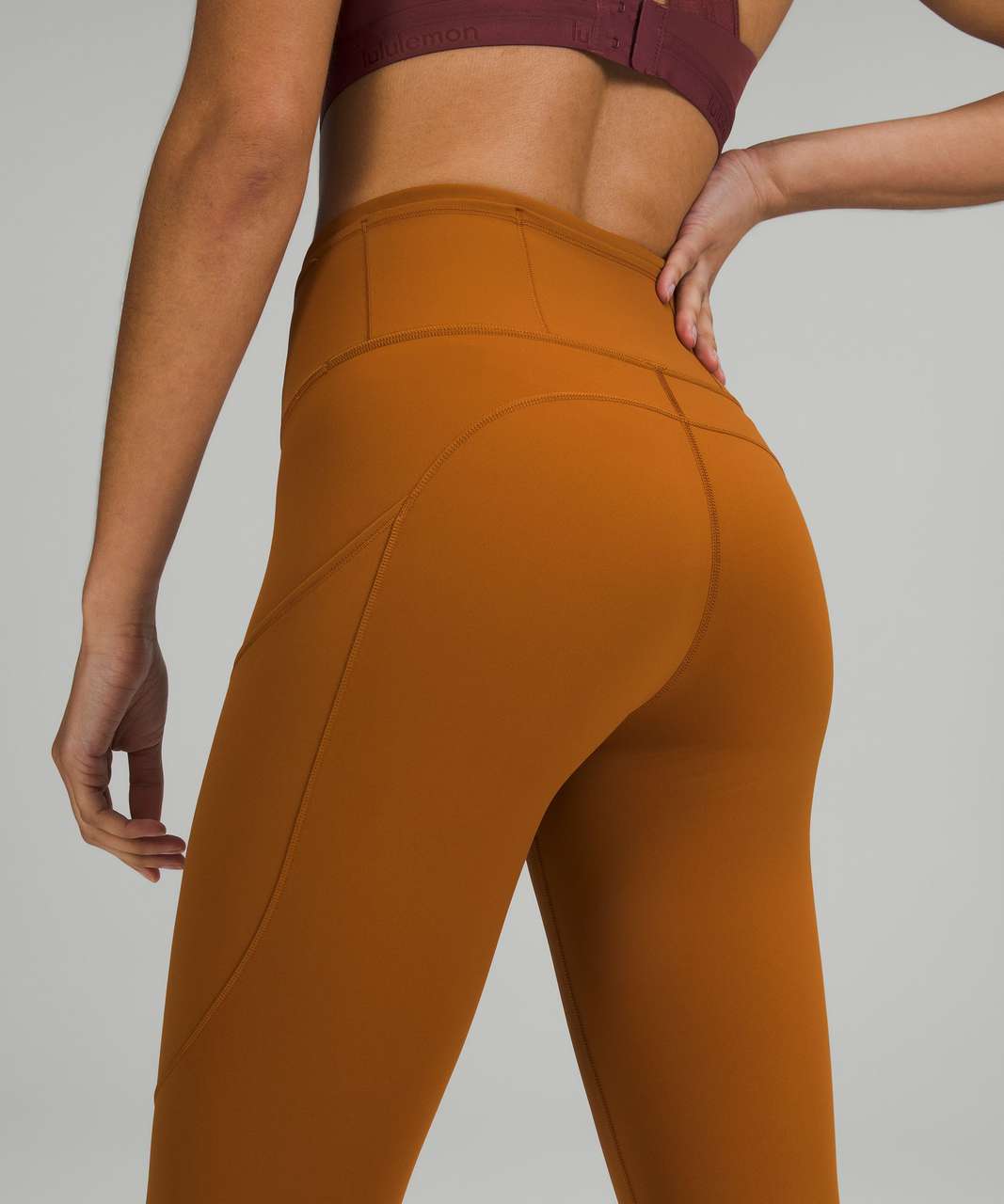 lululemon butternut brown fast and free tights asia fit, Women's