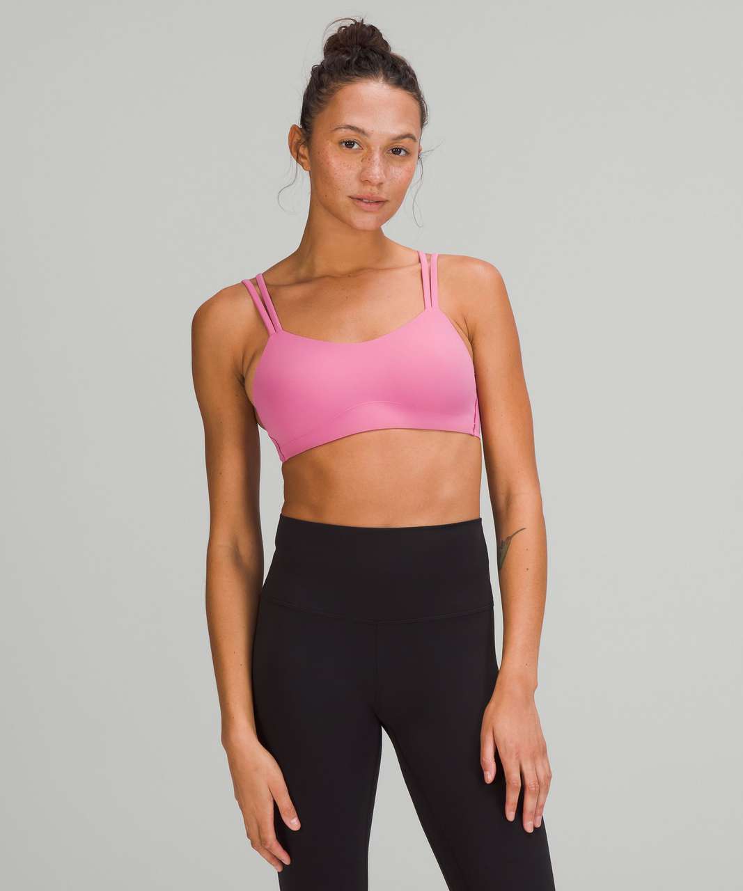 Lululemon Like a Cloud Longline Bra *Light Support, D/DD Cup - Pink Blossom  - lulu fanatics