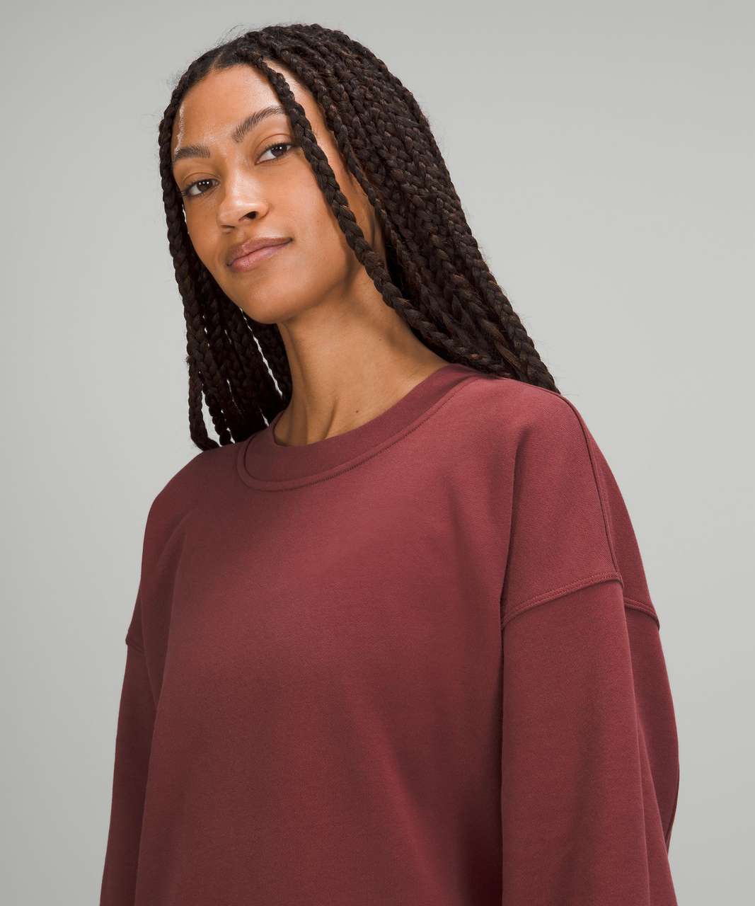 Lululemon Perfectly Oversized Crew - Smoky Red - lulu fanatics