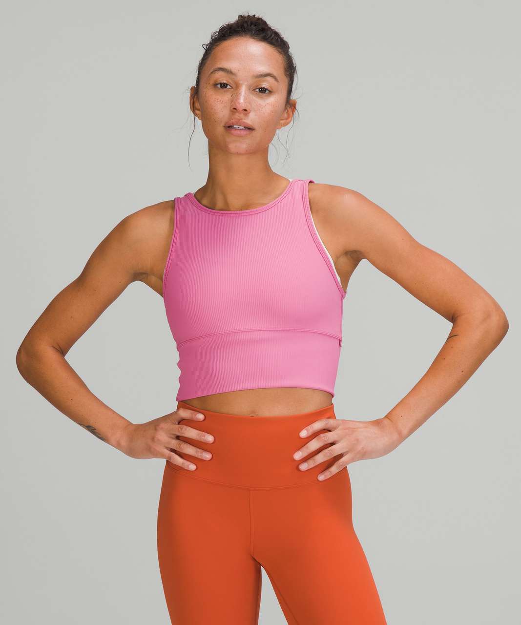 Lululemon Power Pivot Ribbed Tank Top - Pink Blossom