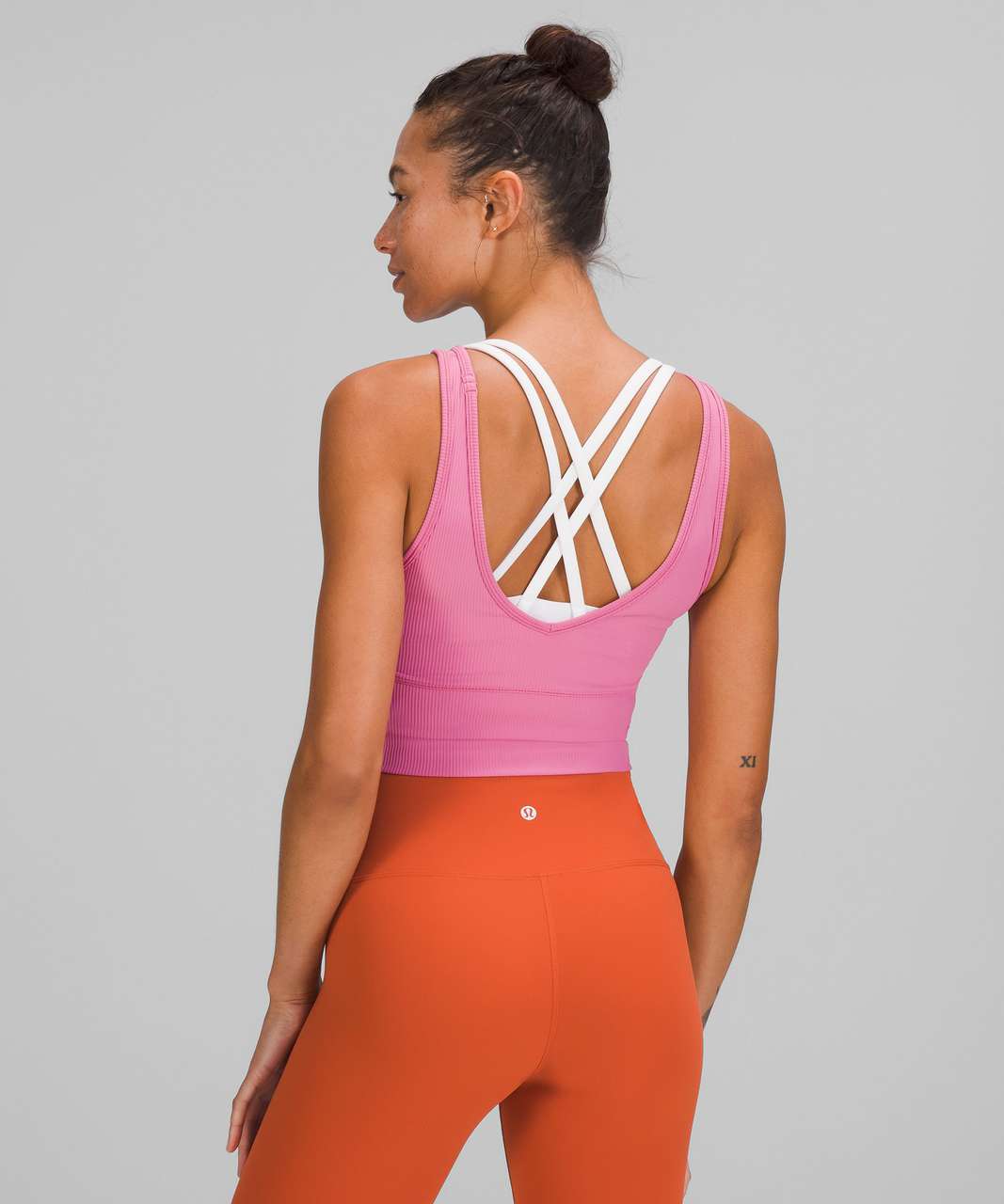 Lululemon Power Pivot Ribbed Tank Top - Pink Blossom - lulu fanatics