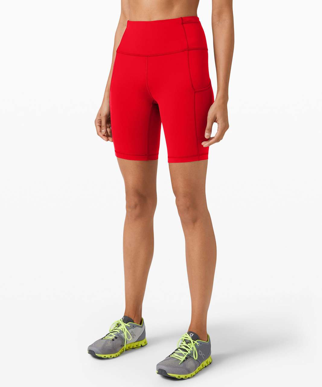 Lululemon Fast and Free High-Rise Short 8 - Dark Red - lulu fanatics