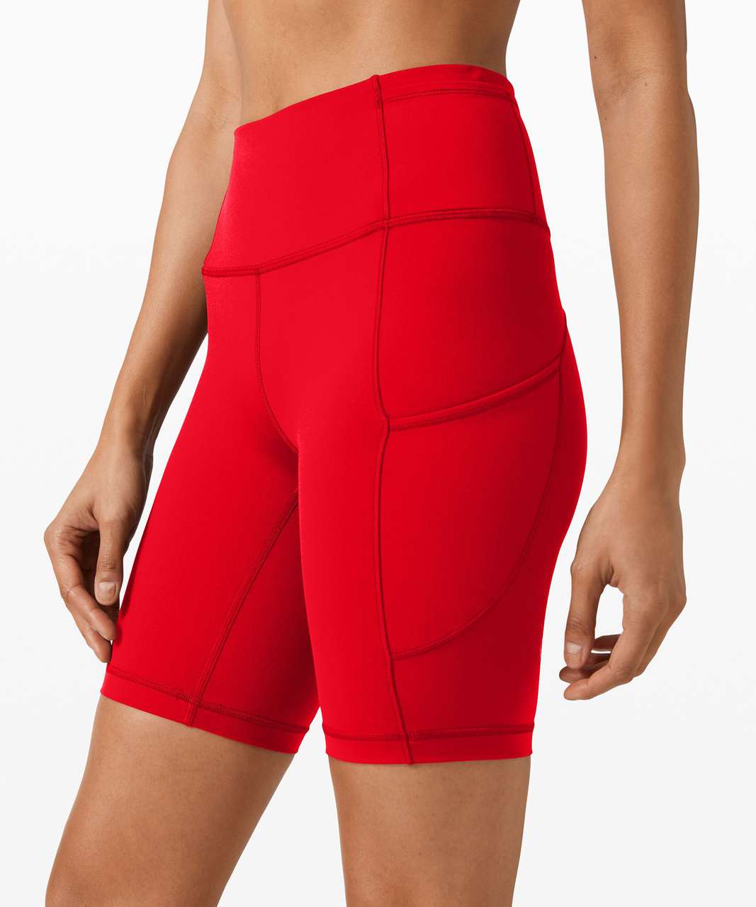 Lululemon Fast and Free High-Rise Short 8 - Dark Red - lulu fanatics