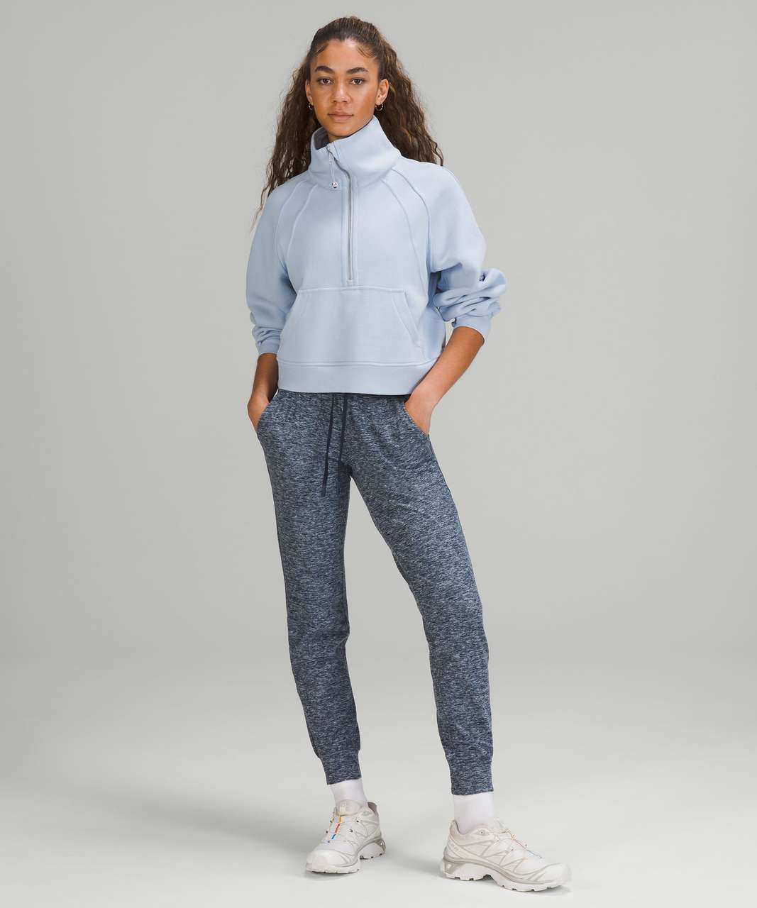 Lululemon Ready to Rulu High-Rise Fleece Jogger - Heathered True Navy -  lulu fanatics