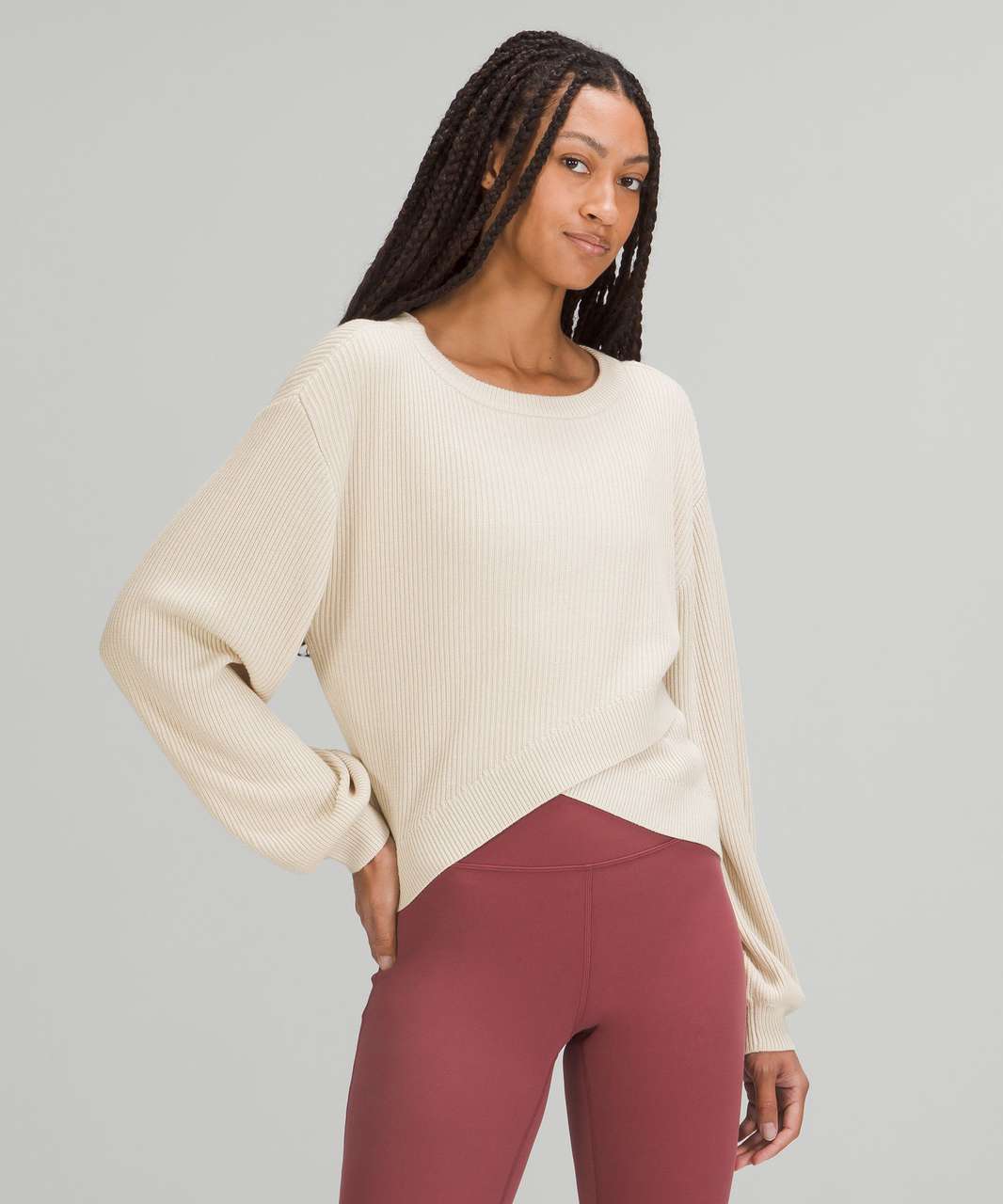 Lululemon Reversible Crossover Sweater - White Opal