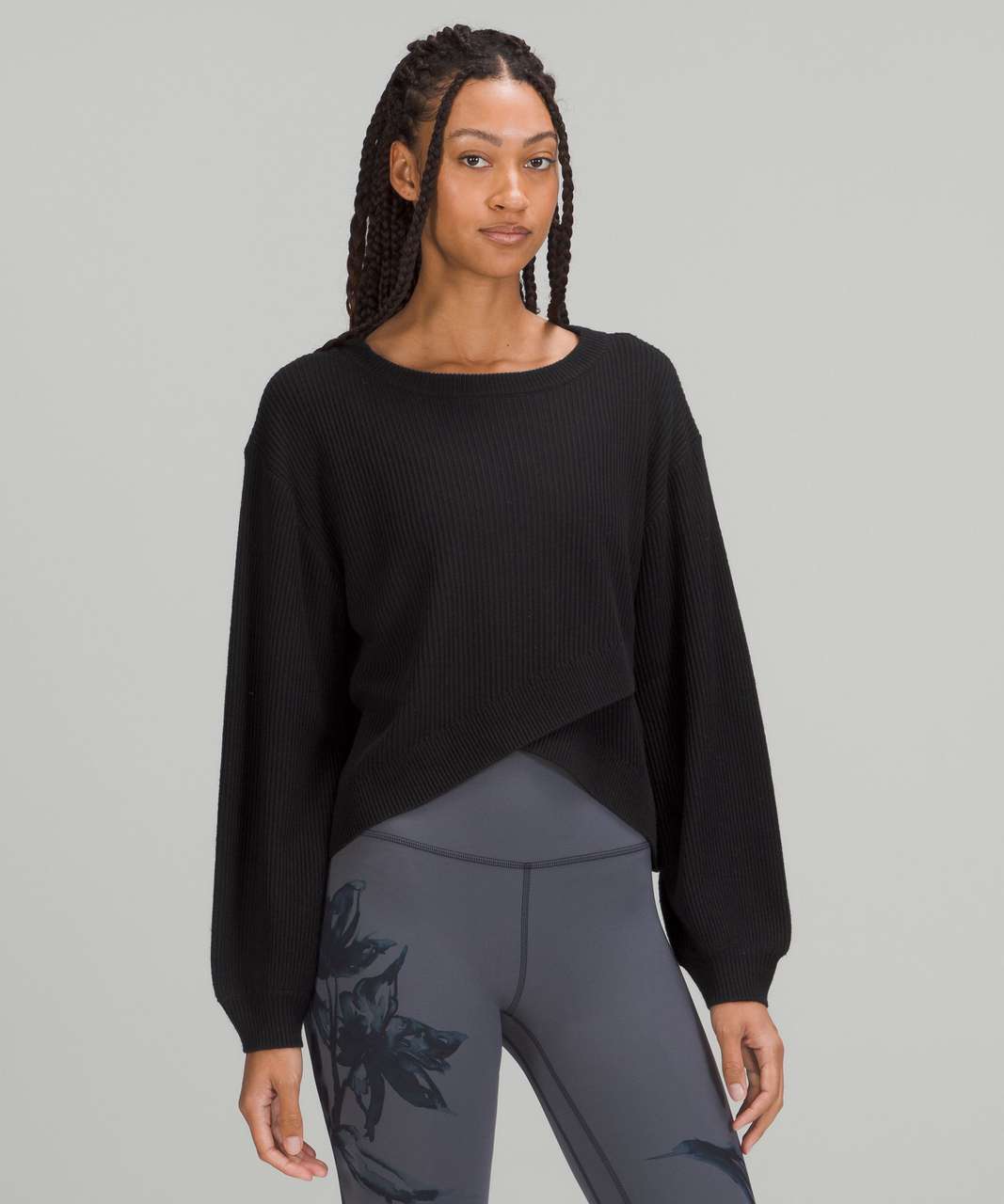 Lululemon Twist Back-to-Front Pullover Black Size 8 LW3ER5S NWT $199  ⚫️👀🍋⭐️