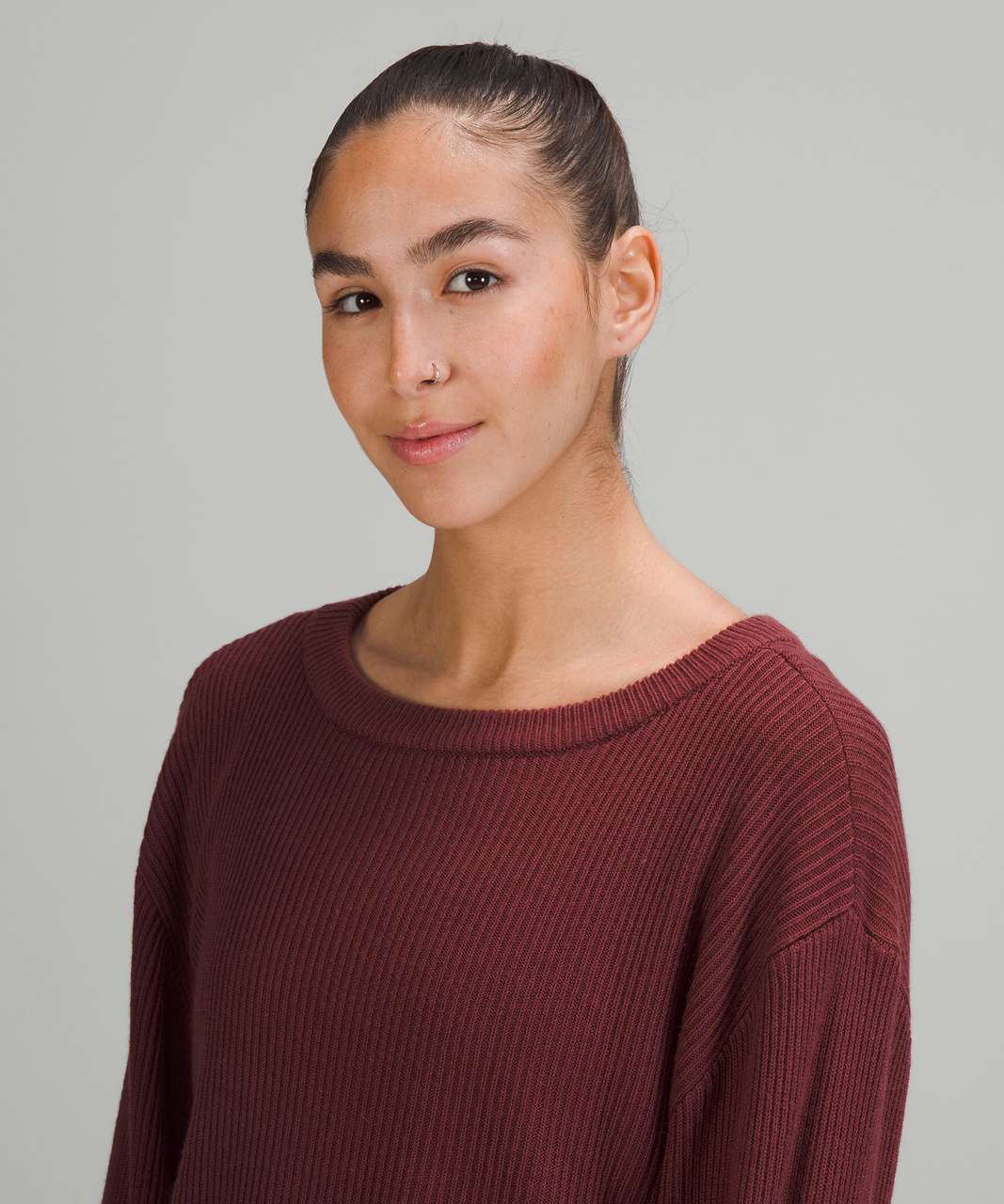 Lululemon Reversible Crossover Sweater - Smoky Red - lulu fanatics