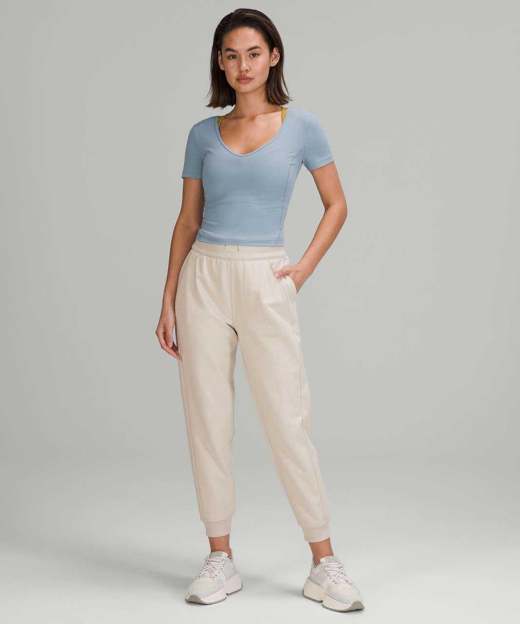 Lululemon Braided Detail High-Rise Jogger - White Opal - lulu fanatics