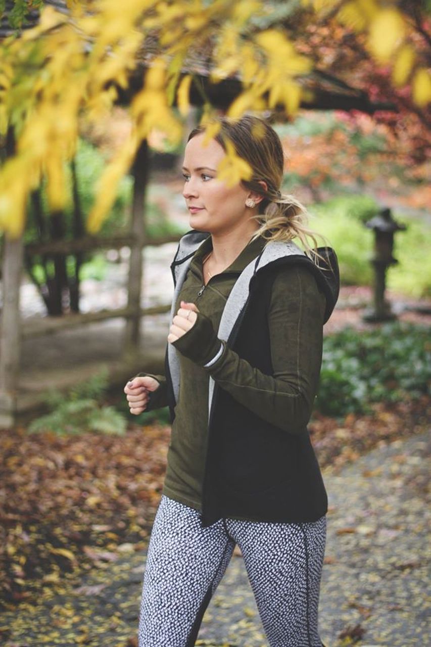 Lululemon First Mile 1/2 Zip - Military Green