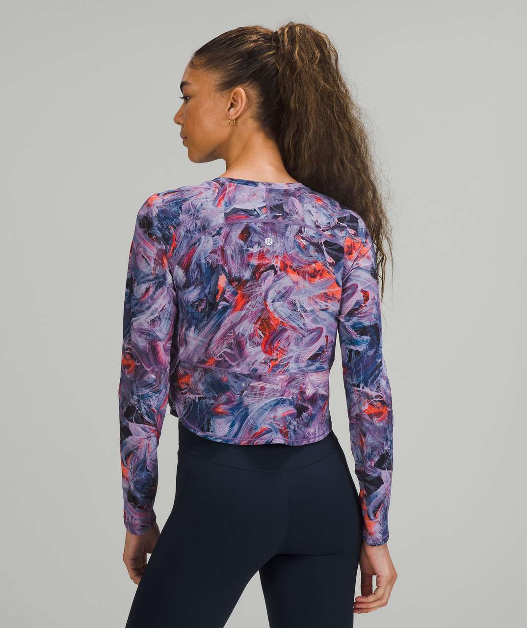 Lululemon Crew Neck UV Protection Running Long Sleeve Shirt - Atmospheric Purple Multi