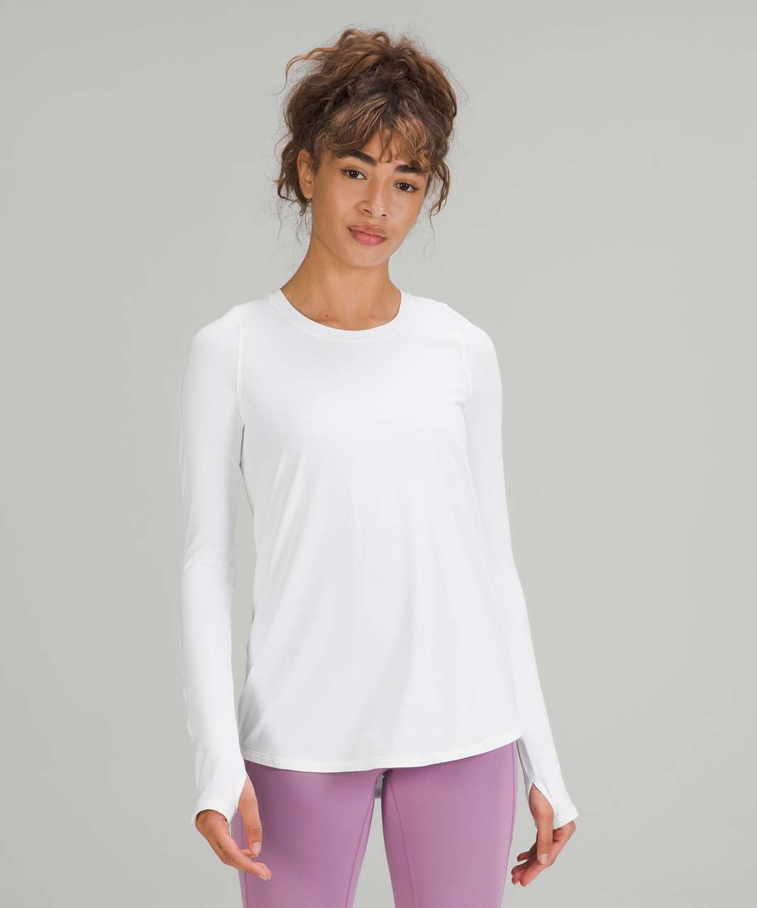 Lululemon Check the Box Long Sleeve - White - lulu fanatics