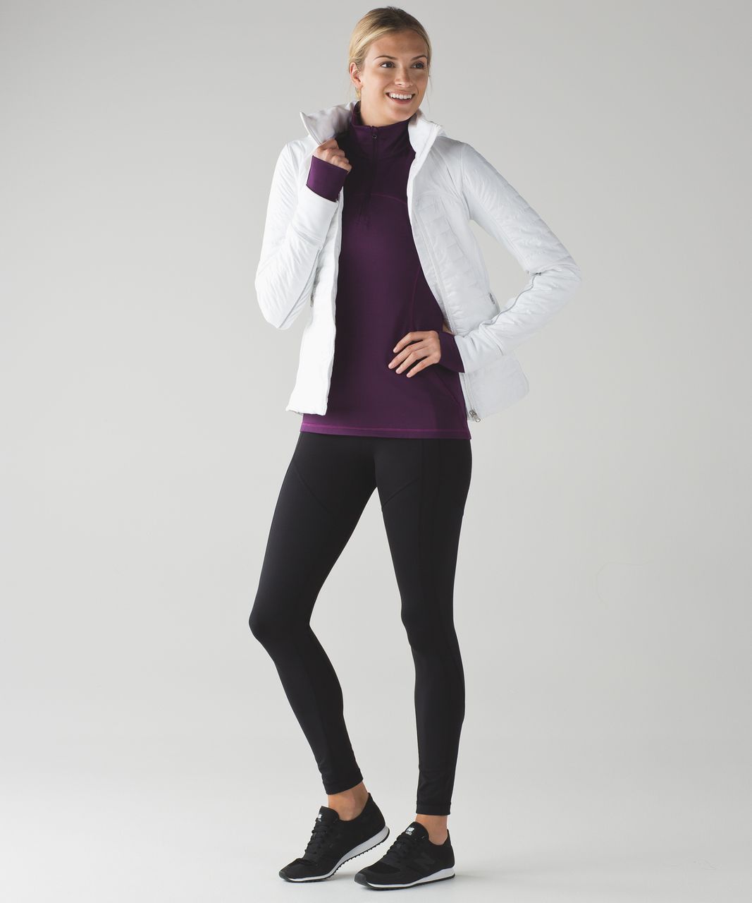 Lululemon First Mile 1/2 Zip - Darkest Magenta