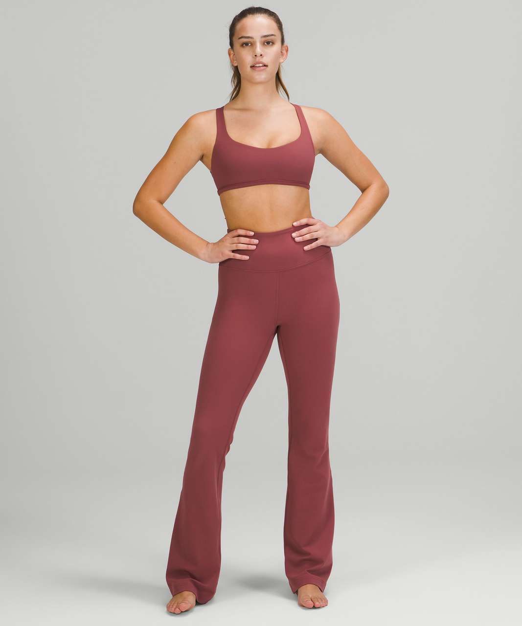 Lululemon Free to Be Bra - Wild *Light Support, A/B Cup - Smoky Red - lulu  fanatics