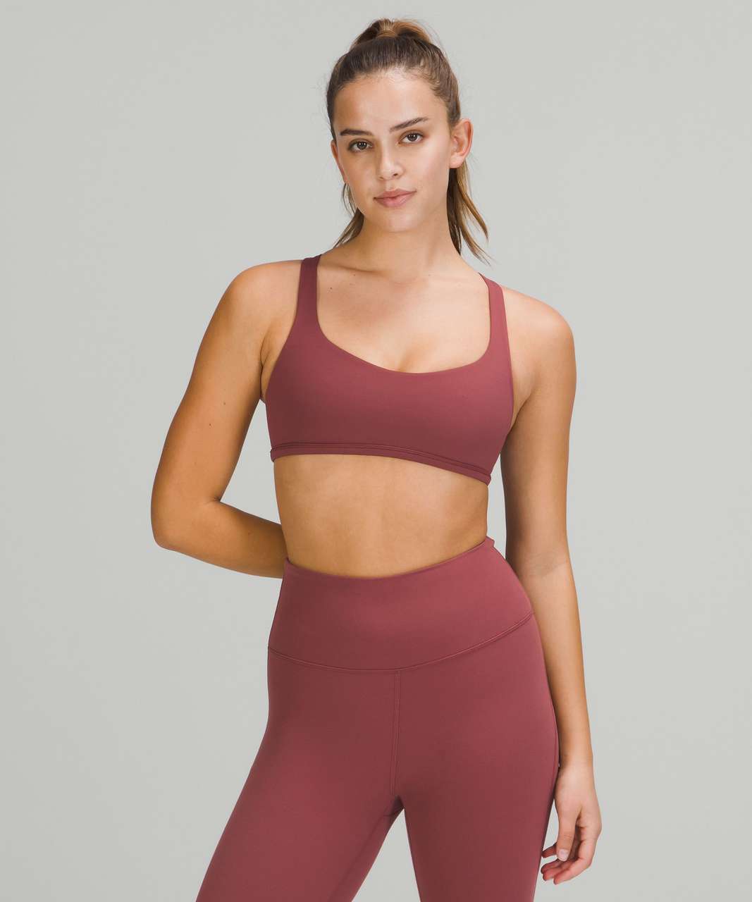 Lululemon Free to Be Bra - Wild *Light Support, A/B Cup - Smoky Red - lulu  fanatics